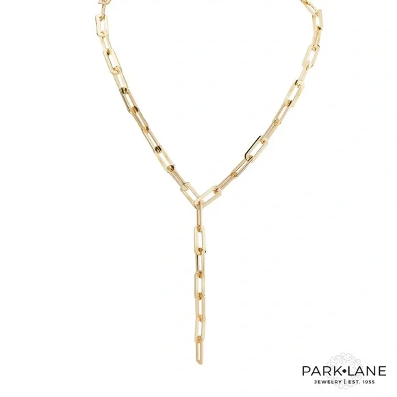 **FINAL $ DROP** Park Lane “COLLINS” Gold Link Necklace - Picture 2 of 5